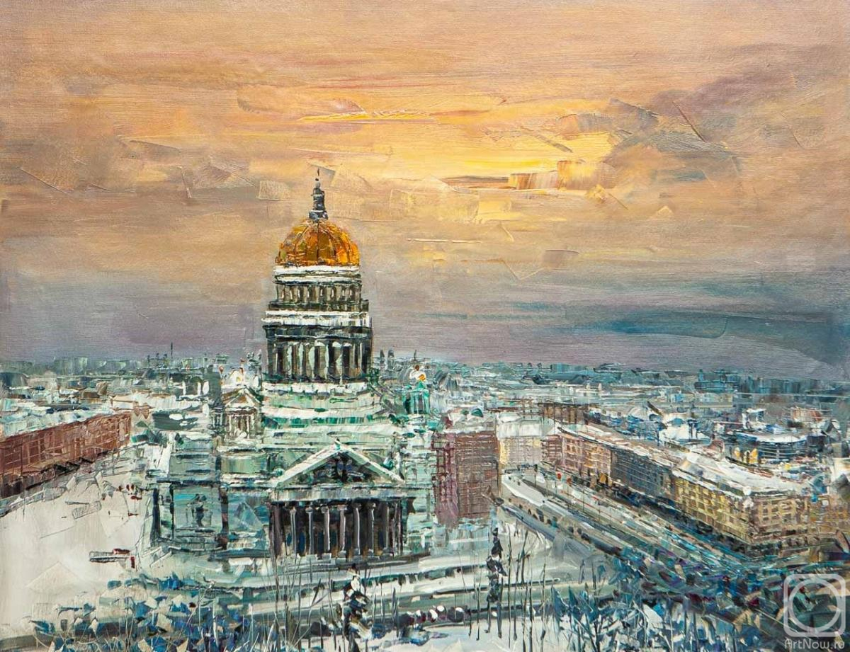 Vevers Christina. The sky is brightening over St. Isaac's Cathedral. St. Petersburg