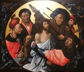 A copy of Hieronymus Bosch's painting "Crowning with a Crown of Thorns". Epifanov Pavel