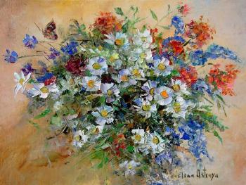 In summer with daisies