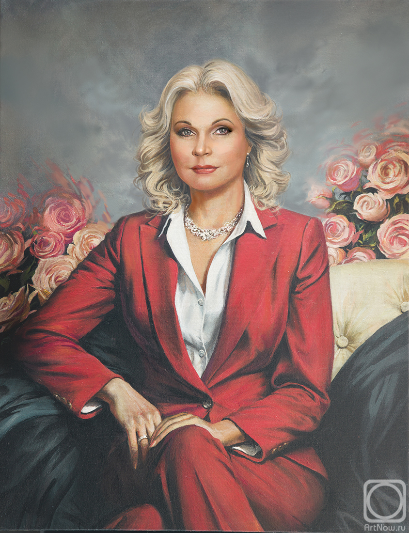 ������� ������ �� ������. ��������� �����. Woman in red