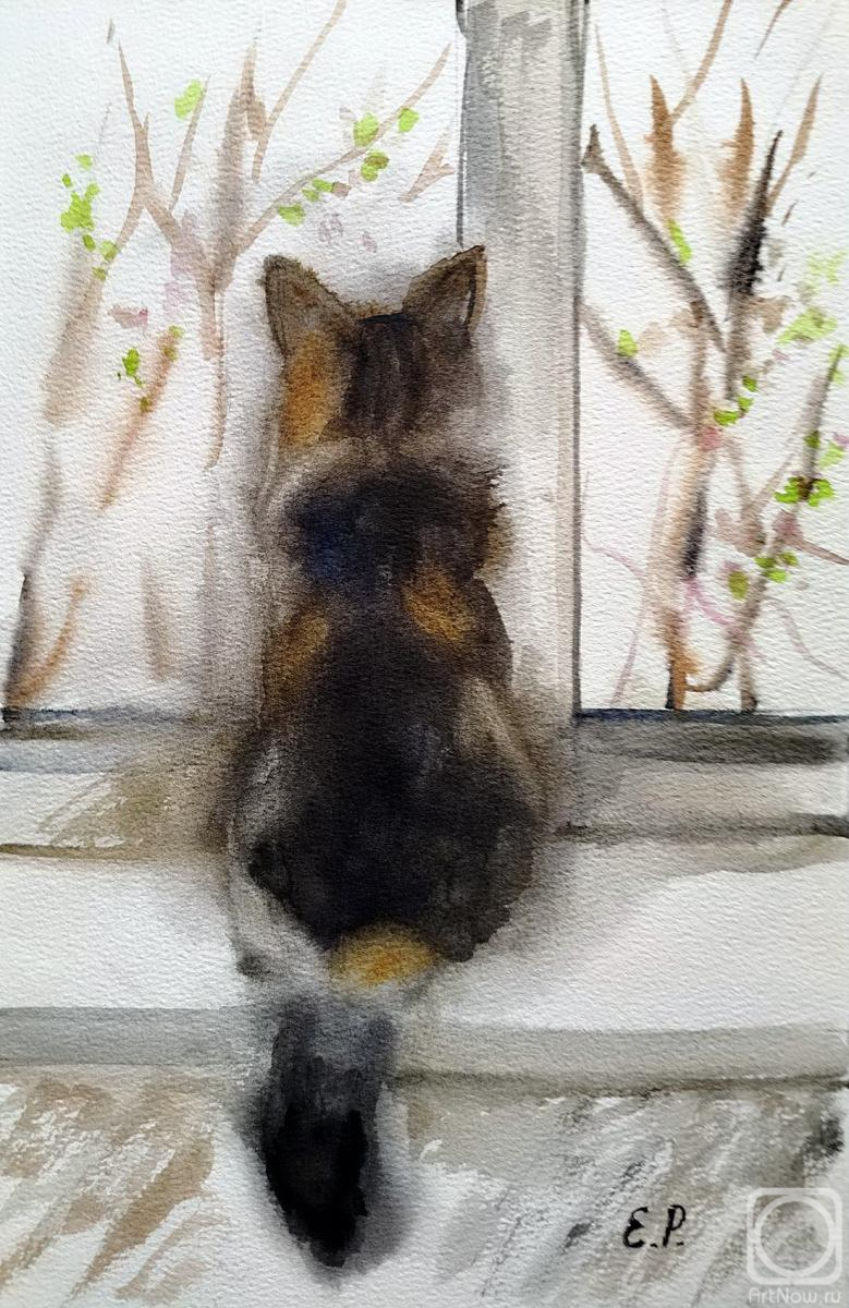 Картина. Рипа Елена. Наблюдатель весны