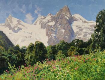 Beginning of Summer (oil painting mountain landscape). Babich Aleksandr
