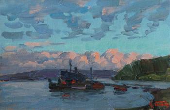 Evening coast of Shiryaevo