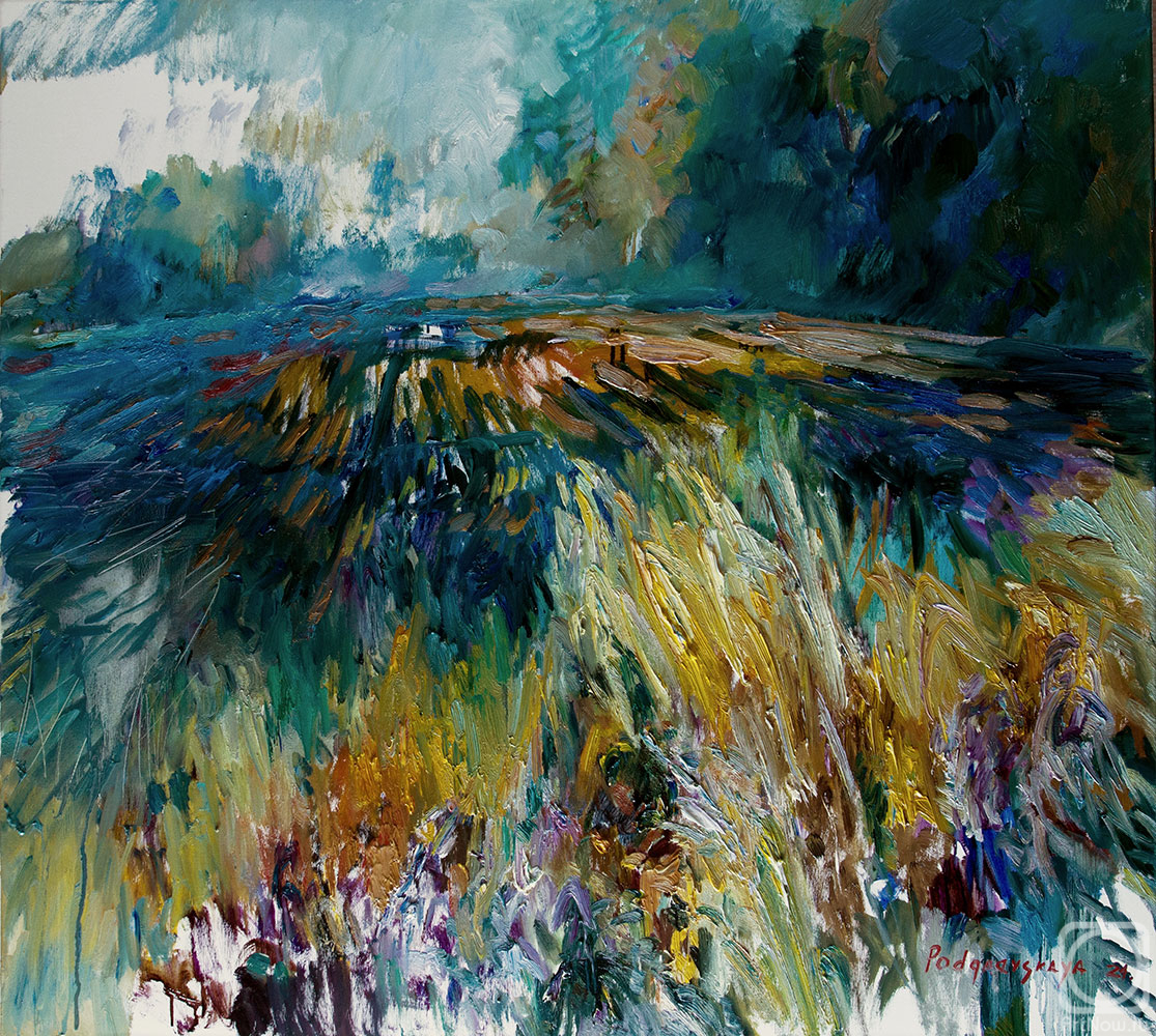 Podgaevskaya Marina. Autumn landscape. Field