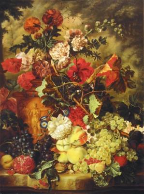 Flowers and fruits. Jan Van Huysum. Khodchenko Valeriy