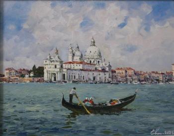 Venice. The views of the lagoon and Santa Maria della Salute
