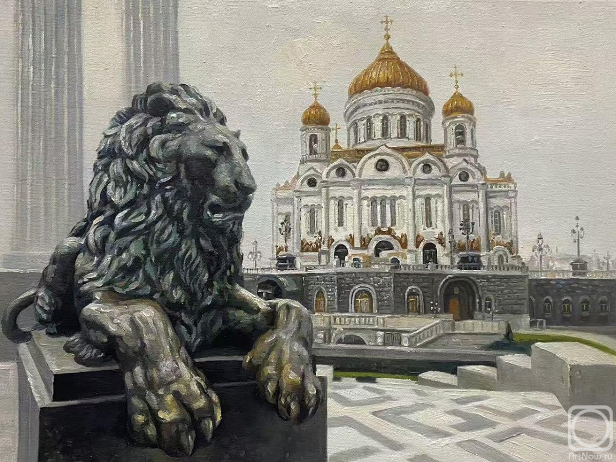 Kamskij Savelij. Moscow. View of the Cathedral of Christ the Savior