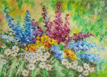 Bouquet with delphinium. Kruglova Svetlana
