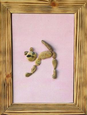 CAT. Eco-picture from sea pebbles. Makarenko Lyudmila