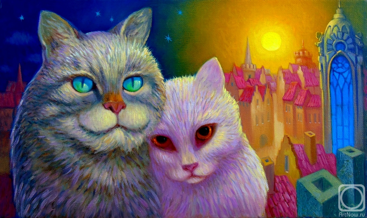 Картина маслом на холсте. Горцевич Антон. Ганимед и Аврора Госье