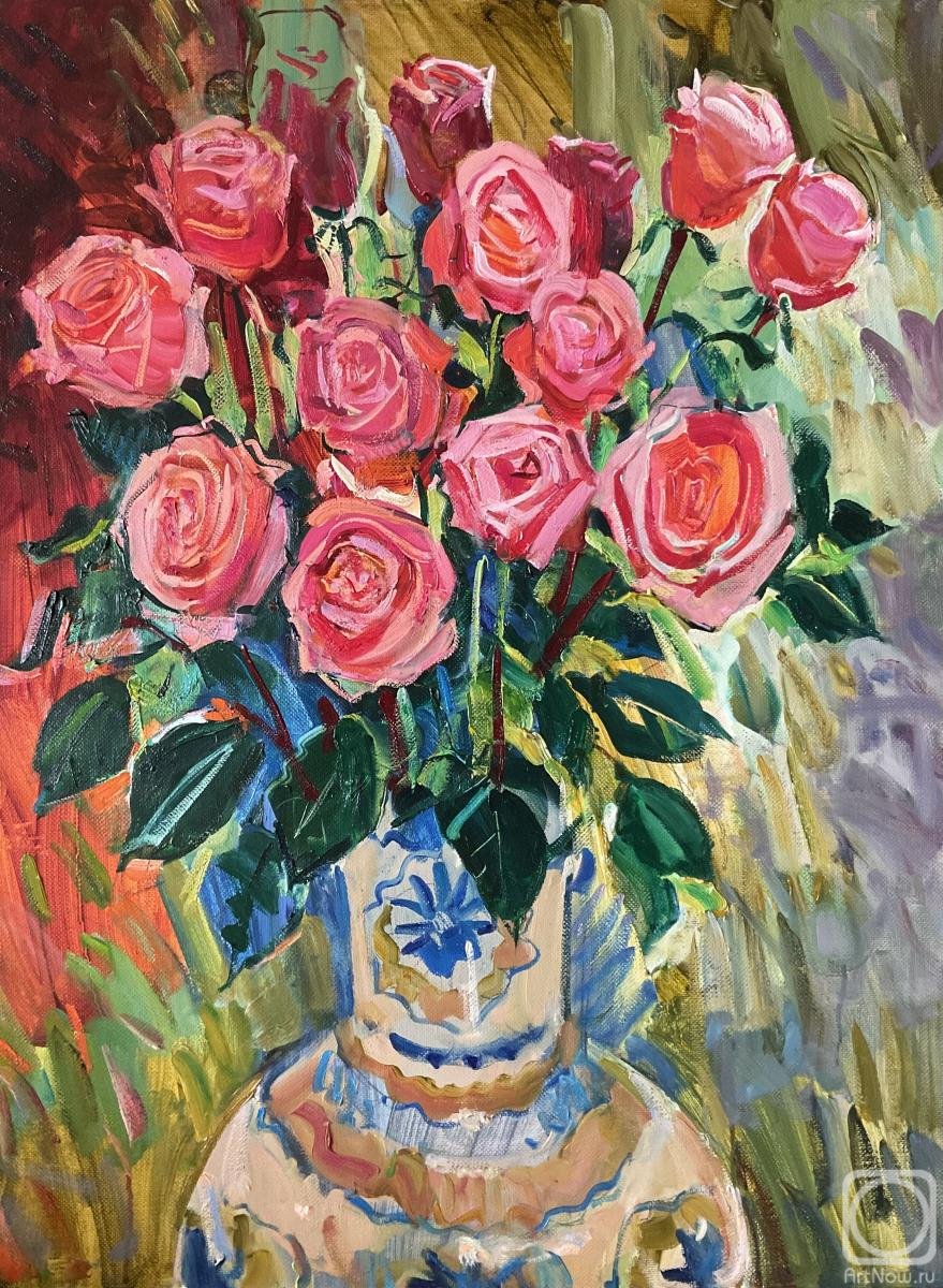 Sokolova Ekaterina. Roses in an antique vase
