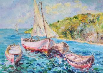 Boats in the sea. Kruglova Svetlana