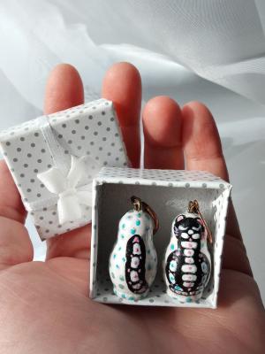 Earrings Matryoshka Cats. Russkih Nataliya