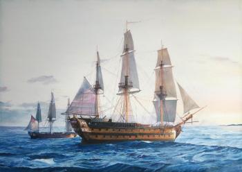 Copy of the painting Geoff Hunt �H.M.S. Renown�. Grevtsev Anton