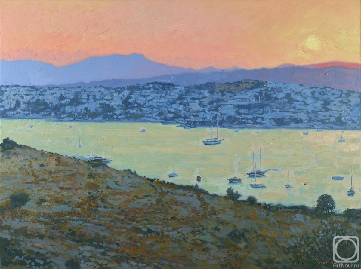 Kozhin Simon. Gumbet bay at the end day