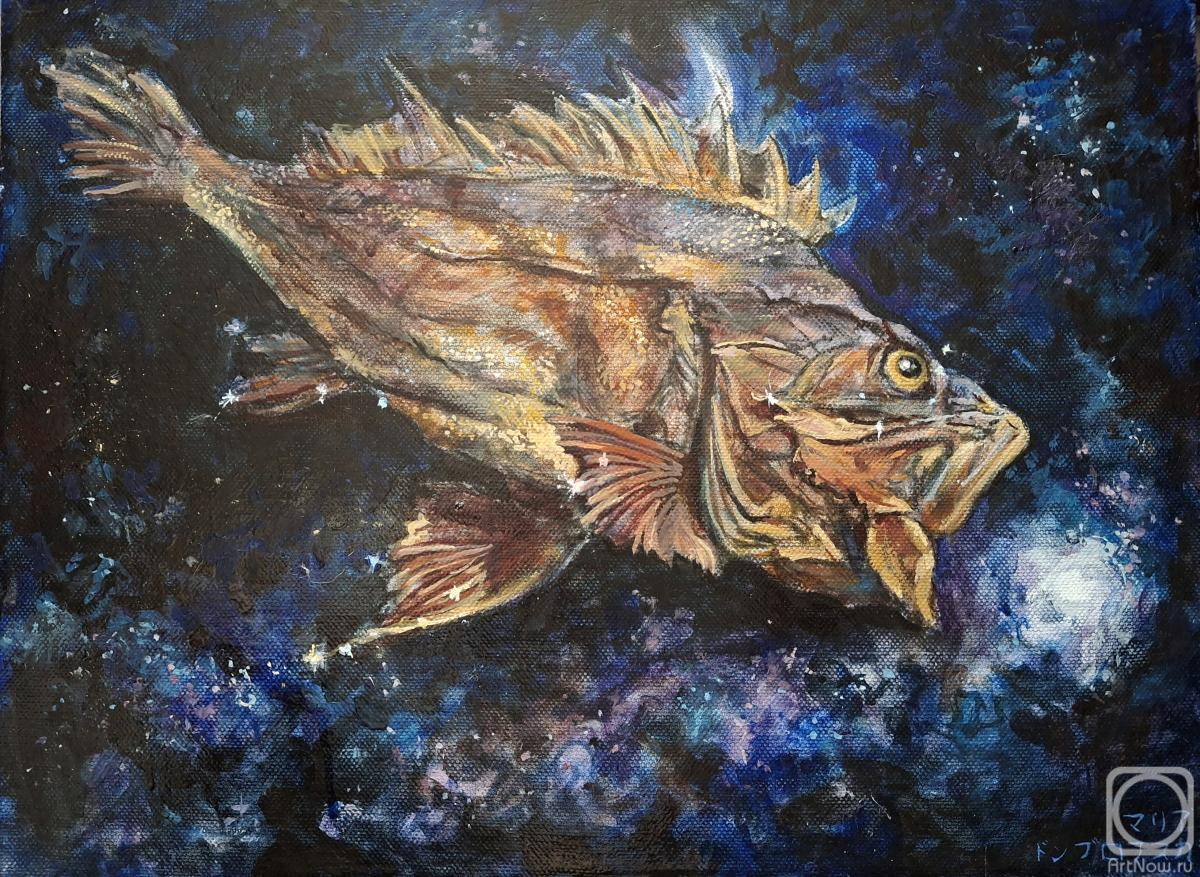 Картина маслом на холсте. Домбровская Мария. Рыба