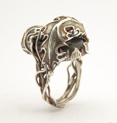 A thistle ring with a labrador. Dementiev Sergey