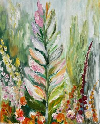 Leaf in Bloom � Impressionist Acrylic Painting. Dvornikova Nadezhda