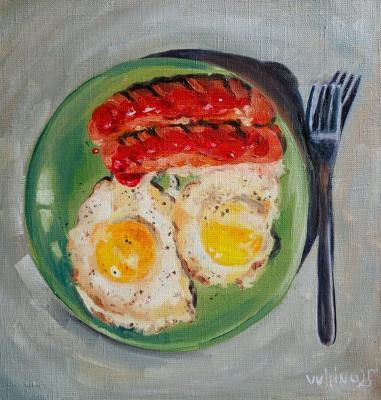 2 sausages 2 eggs. Elpanova Anna