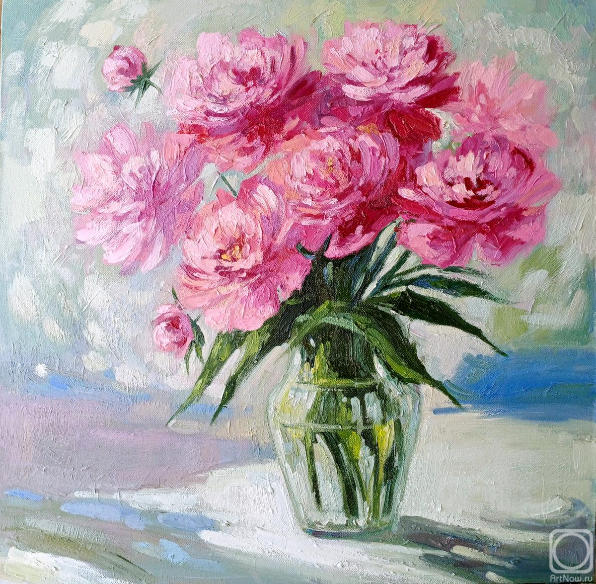 Gerasimova Natalia. Bouquet of pink peonies