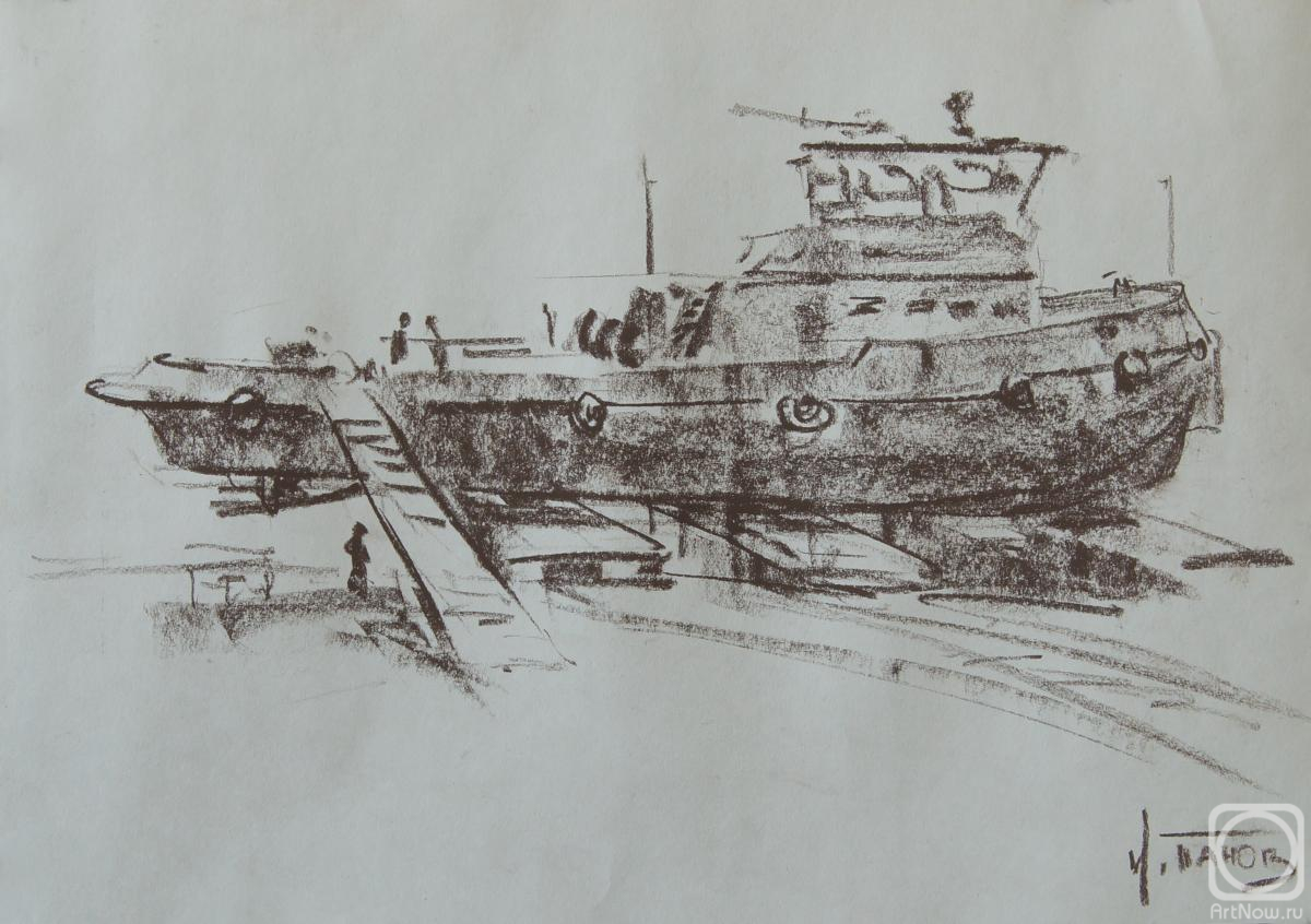 Panov Igor. Tugboat under repair