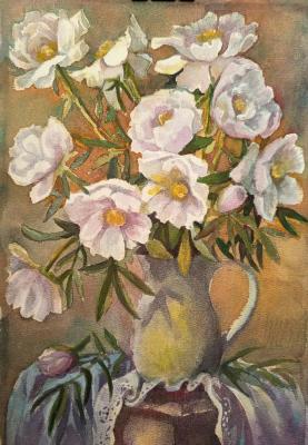 Still life with white poppies. Kambarova Irina