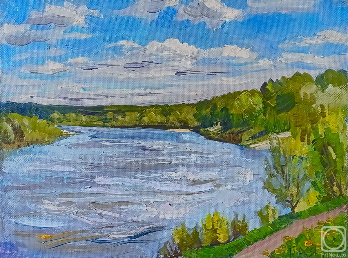 Dobrovolskaya Gayane. Oka at Tarusa, spring