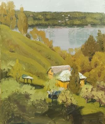 House with a garden. Miheev Aleksandr