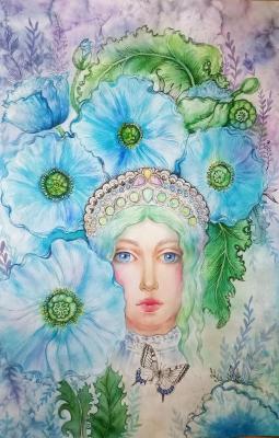Spirit of harmony. Blue poppies. Antipova Inna