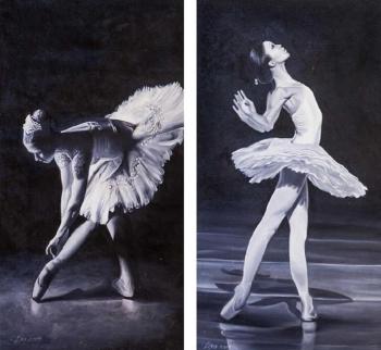 Elegant World of Ballet. Diptych (Elegant Interior). Gomes Liya