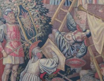 Triptych "Emblem of the Estates": Storming the castle of love (fragment of the painting). Noymann Vladimir