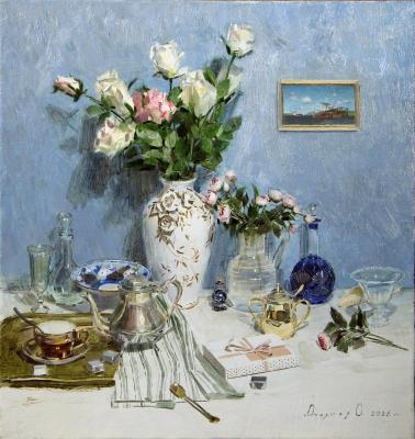 Still life with a box of chocolates