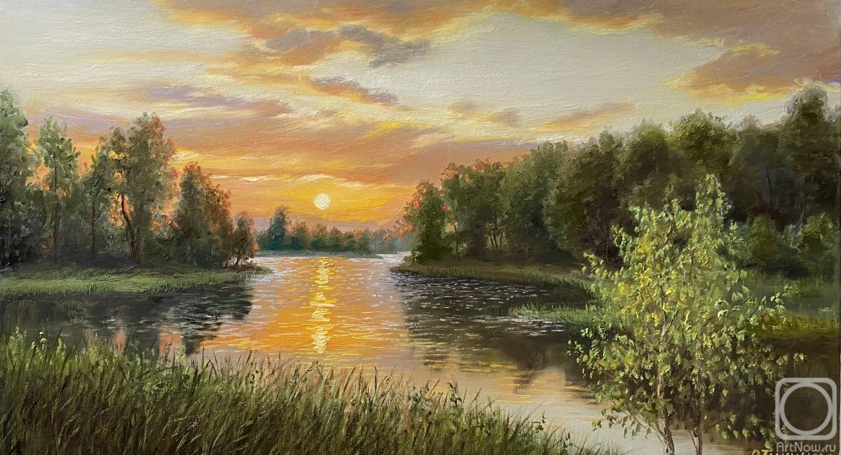 Tikunova Olga. Evening lake