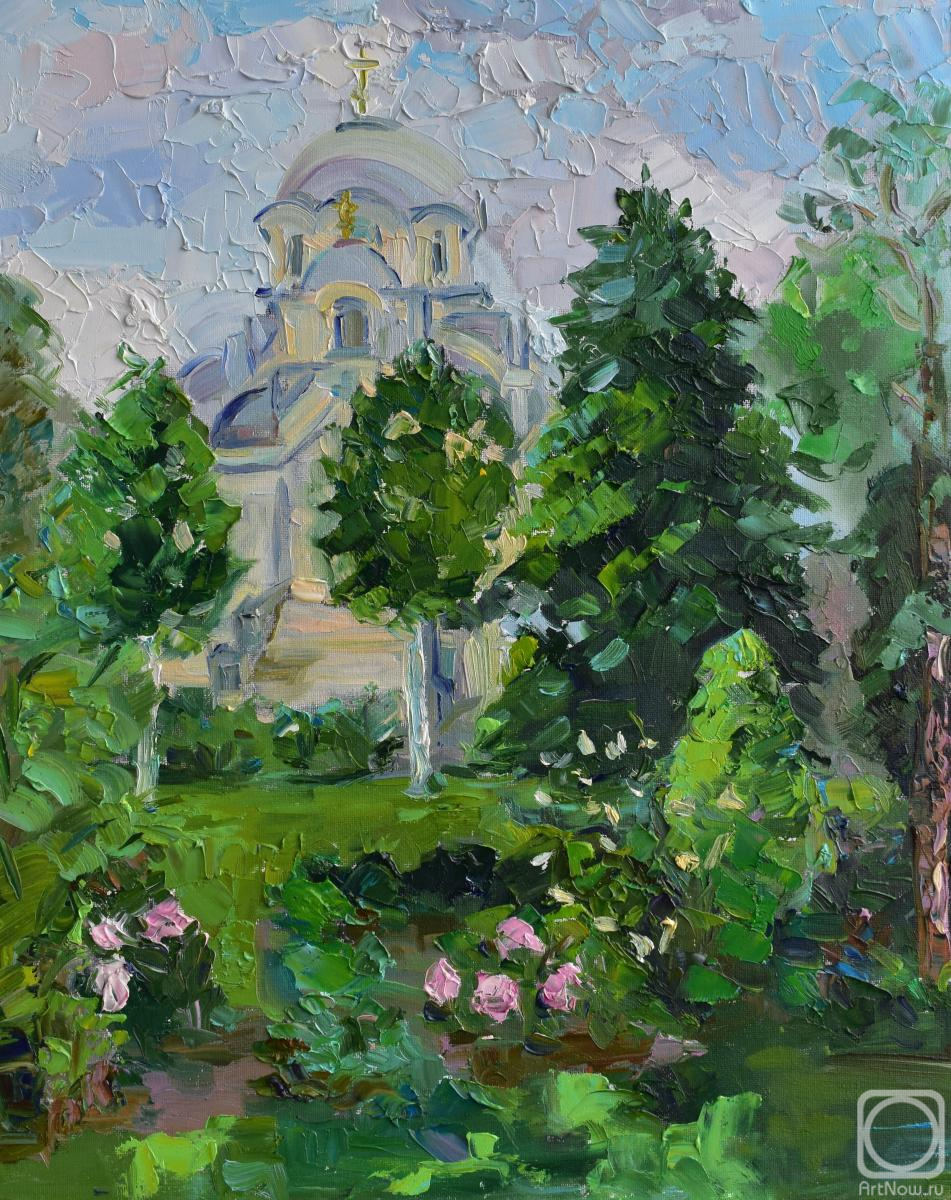Samorodova (Kiseleva) Elena. Summer at the Donskoy Monastery.St. John Chrysostom Church