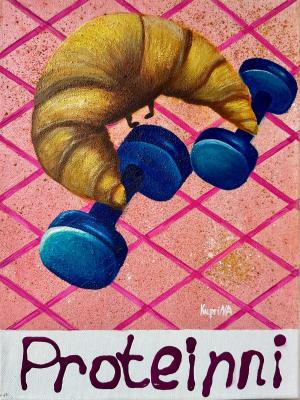 Sweet fitness. Croissant (Croissant Painting). Kuprina Anastasiya