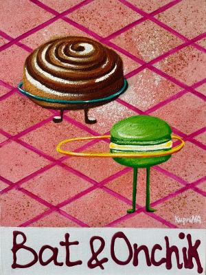 Sweet fitness. Bun and cake. Kuprina Anastasiya