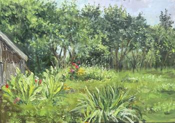 Narnia, morning. (apple tree among thorns, maple and fantastic creatures). Cheglyakov Andrey