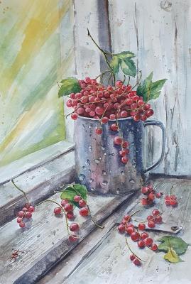 Summer mug. Red currant. Voronova Tatyana