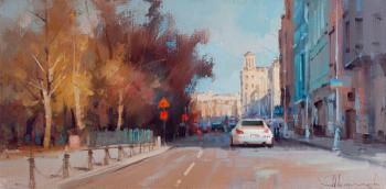 Autumn at the Nikitsky Gate. Tverskaya Boulevard. Shalaev Alexey