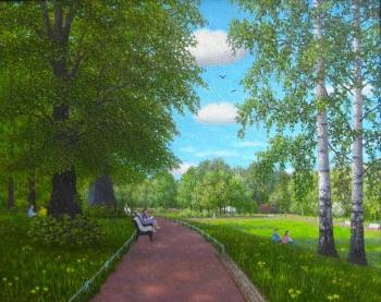 Morning in the city garden