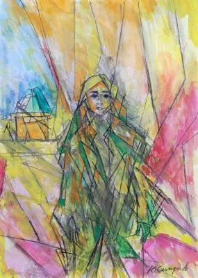 A girl near the Nizhny Novgorod fair