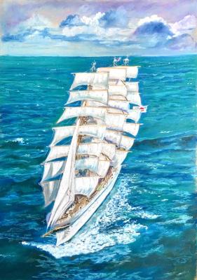 The sail is white. Teremovskaya Irina