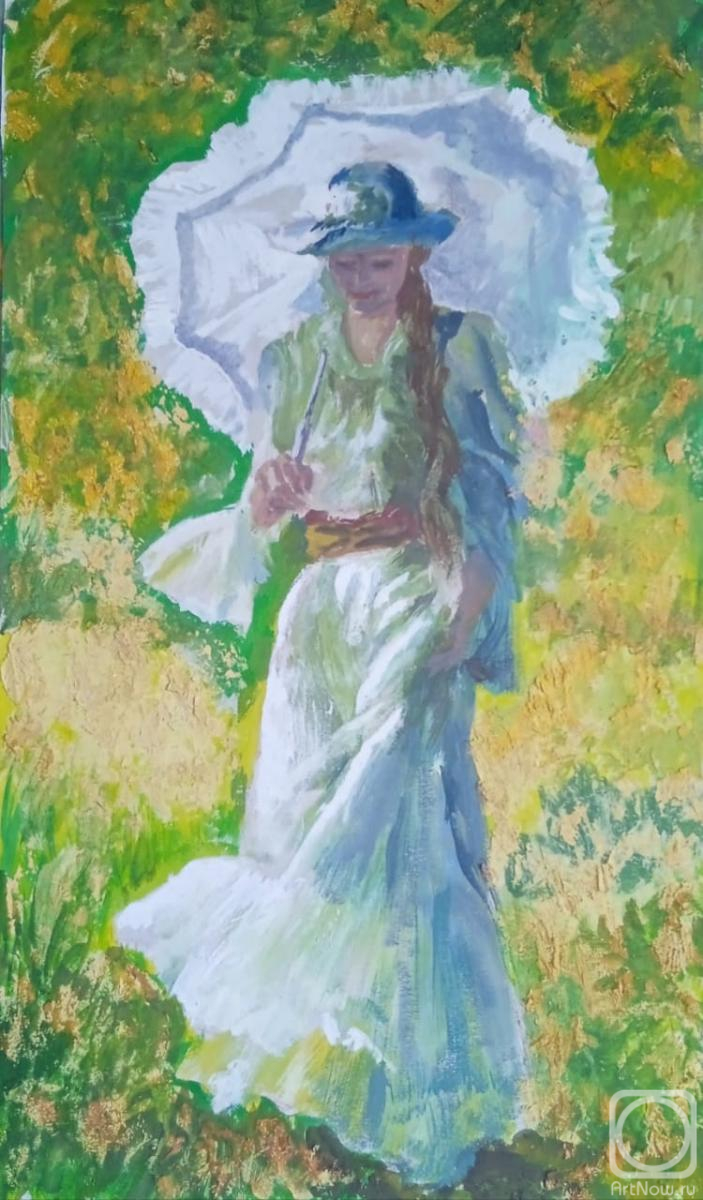 Chimbartsev Vasiliy. Lady with Parasol in Spring Light