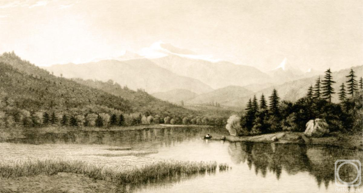 Kolotikhin Mikhail. Evening on the lake