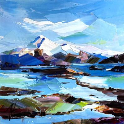 Rodries Jose . Seashore Against a Mountain Backdrop