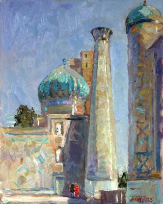 At the ancient walls of the Sherdor Madrasah. Zhukova Juliya