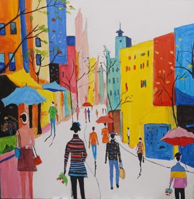 Under the umbrella. Chuzhakova Olga