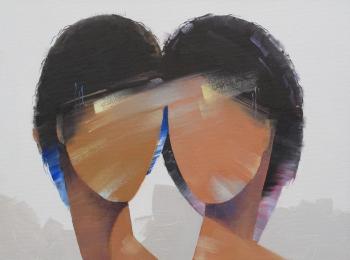 Painting portrait without a face Two. Maslov Evgeniy