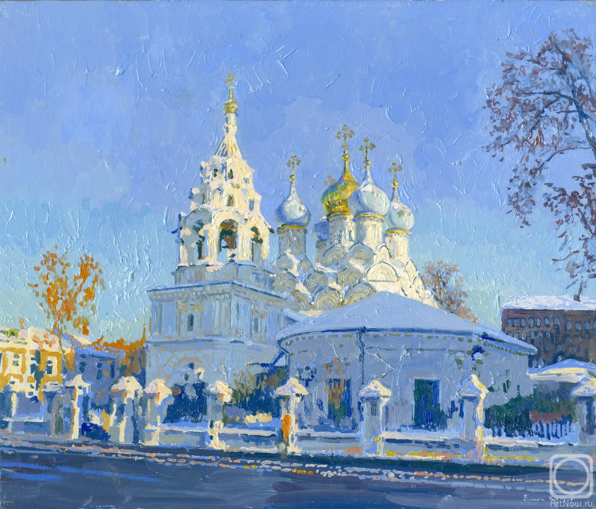 Kozhin Simon. February. The Church of St. Nicholas in Pyzhi
