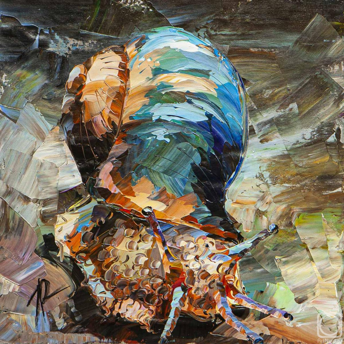 Rodries Jose. A snail. The beauty of a leisurely journey